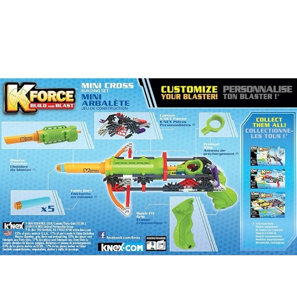 NWT NIB K'NEX K-FORCE Mini Cross Blaster Building Set 82 pieces KNEX STEM Toy - Picture 2 of 3